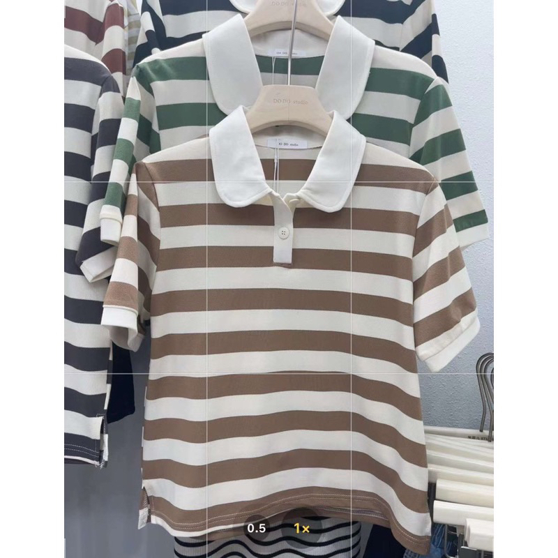 Áo polo kẻ to cổ  sen , Do Do-studio 3023