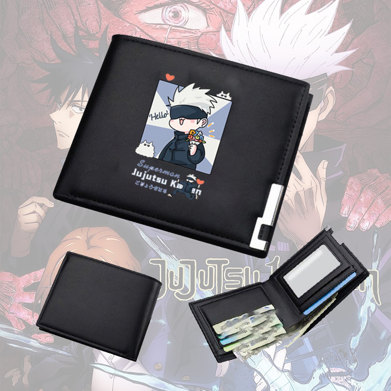 Ví Da cầm tay nam nữ in hình JUJUTSU KAISEN GOJO tiện lợi anime chibi