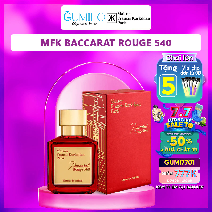 Nước hoa nữ MFK Baccarat Rouge 540 Extrait de Parfum - Sang trọng, Tinh tế, Cuốn hút - Gumiho Perfume