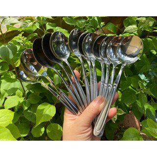 Bộ 12 muỗng inox cán dài