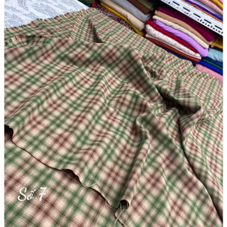 Vải Tuýt Si Kẻ Nhật Cotton