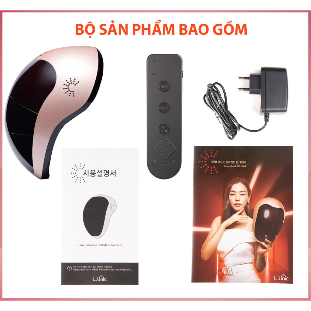Mặt nạ LED chuyên sâu Cao Cấp L.Linic Intensive Led Mask Premium - Màu vàng hồng