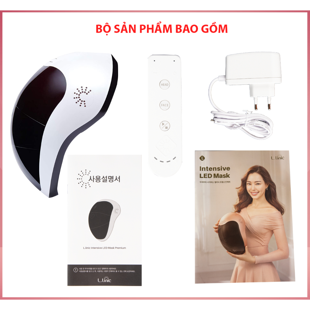 Mặt nạ LED chuyên sâu L.linic 360 Pearl White -  L.llinic Intensive LED Mask - Màu trắng