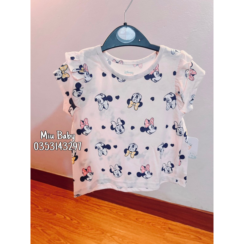 Áo Disney cộc tay 5 màu bé gái xuất
