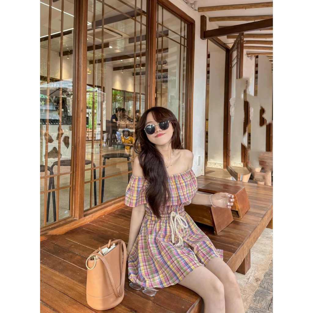 VÁY JUM KẺ BÈO NGỰC CHUN EO