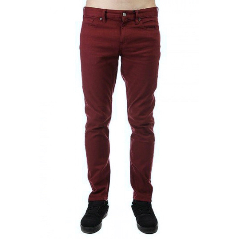 Quần Jeans Bò Nam Lưng Vừa Ống Côn Đỏ Đô DG Hàng Xuất Xịn Cao Cấp Mịn Đẹp Dày Dặn Nặng Tay