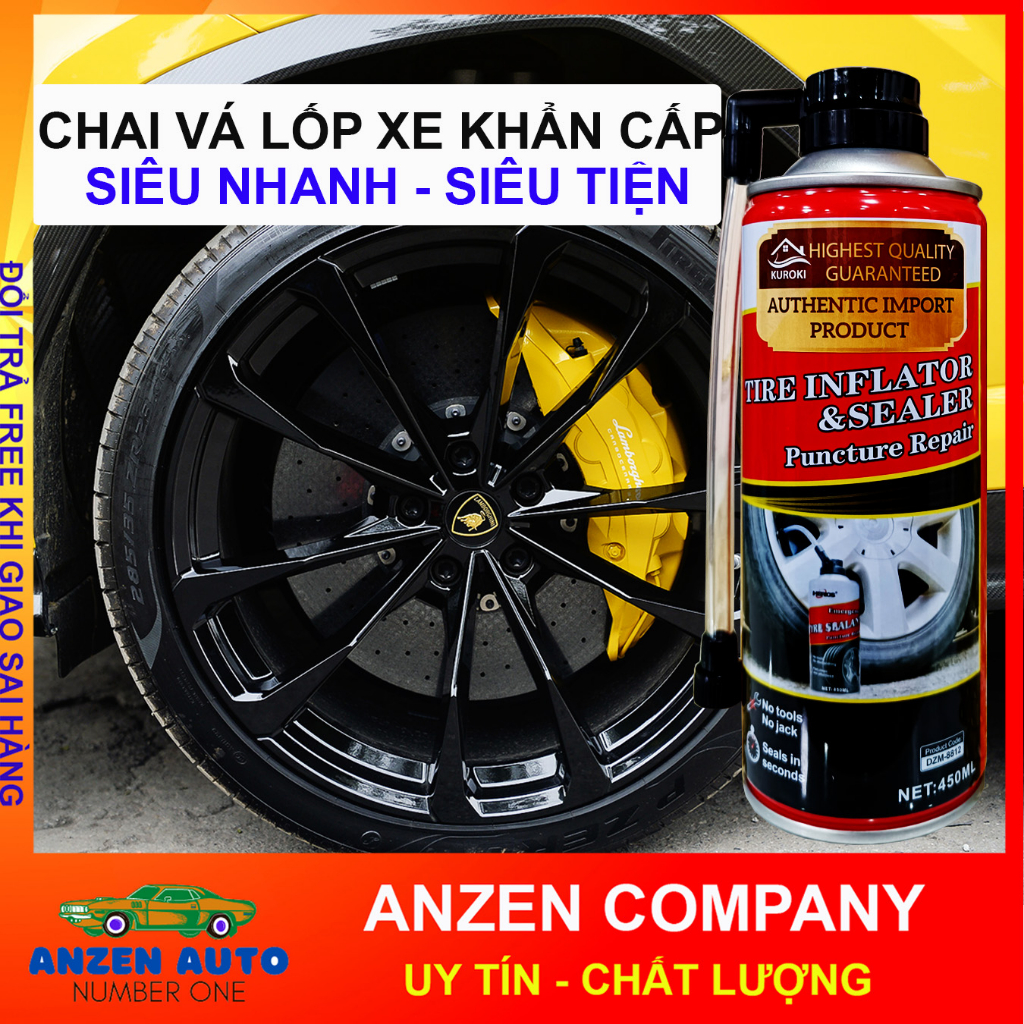 Keo Tự Vá Lốp Ô Tô Xe Máy -  Bơm Vá Lốp Không Săm, Có Săm - An Toàn, Nhanh, Tiết Kiệm - Herios Tire 