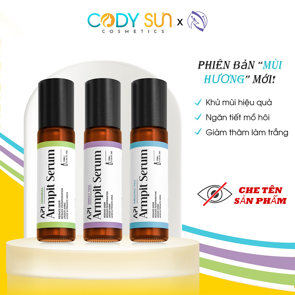 Son nách API, Khử mùi hôi nách API, Lăn khử mùi ngăn tiết mồ hôi 72h 10ml