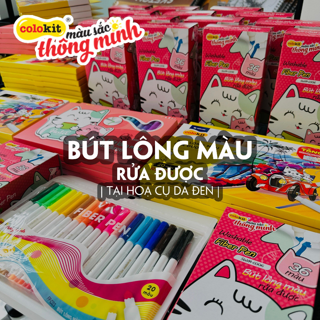 Bút Lông 20|36 Màu Fiber Pen Washable