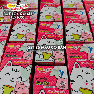 Bút lông 20|36 màu fiber pen washable