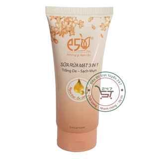 Sữa rửa mặt sáng da E5 3in1 sạch mụn 100ml làm đẹp da nhanh chóng