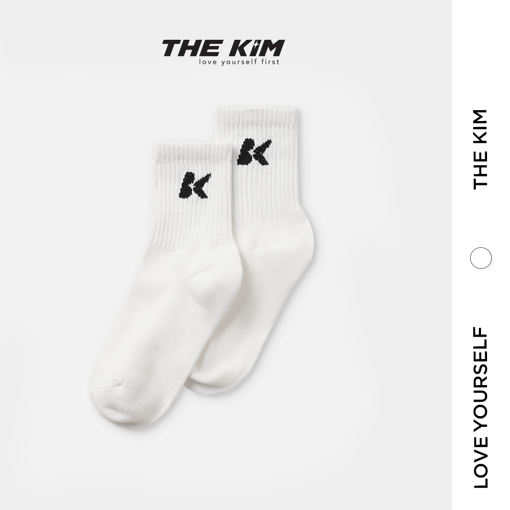 Tất vớ cổ cao The Kim logo K , co giãn bốn chiều, vải dệt kim thấm hút mồ hôi P212