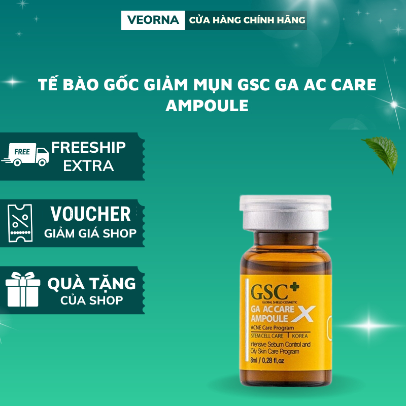 Tế Bào Gốc Giảm Mụn GSC GA AC Care Ampoule - 01 ống x 8ml