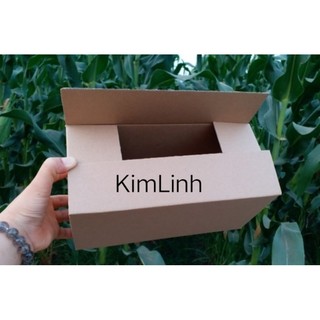 Bộ 100 hộp size 20x15x15 hộp mặt trong và ngoài màu nâu