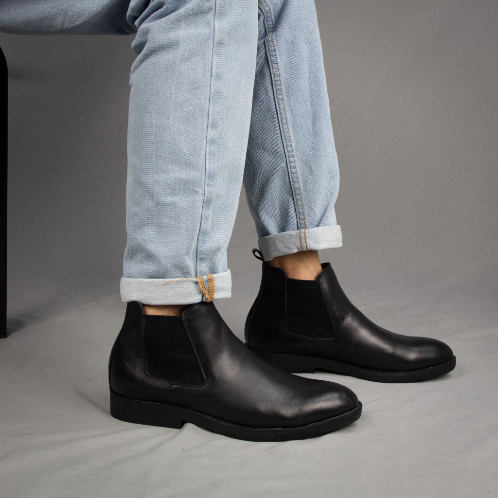 Giày Bốt Cổ Lửng - Giày Cổ Lửng - Giày Da Nam - Chukka Boots - Boots Cổ Thấp - Giày Bốt Mũi Tròn