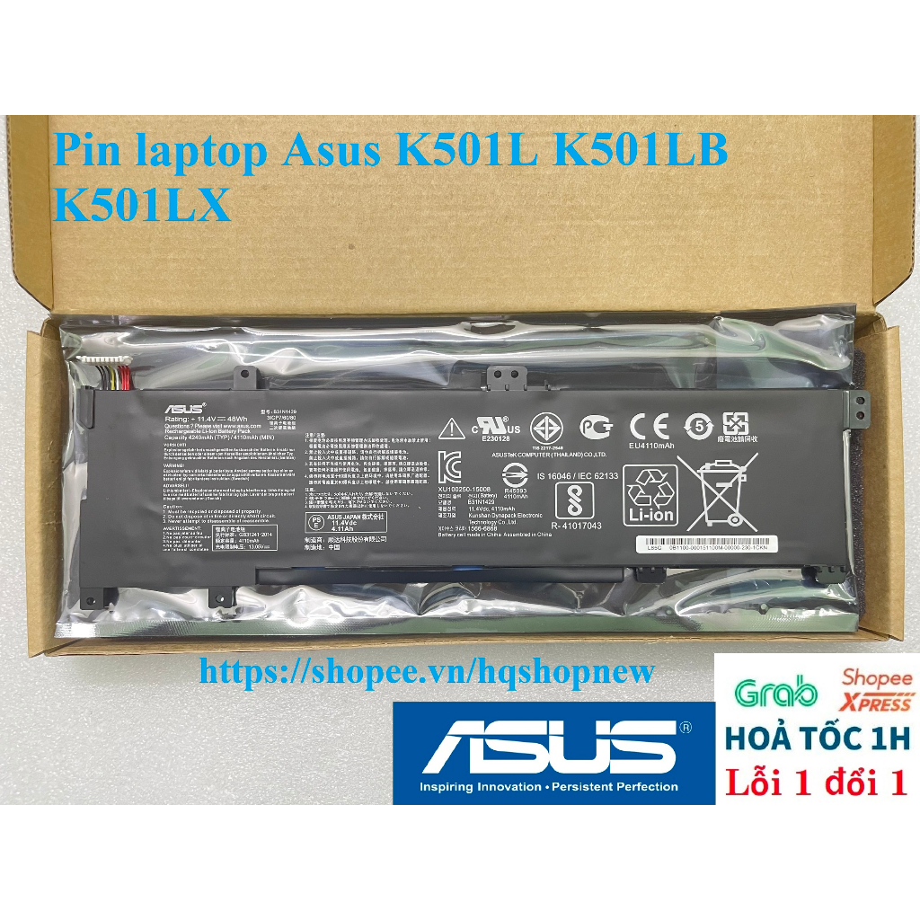⚡️ Pin laptop Asus K501L K501LB K501LX