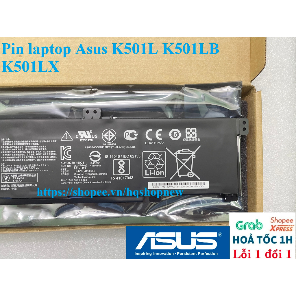 ⚡️ Pin laptop Asus K501L K501LB K501LX