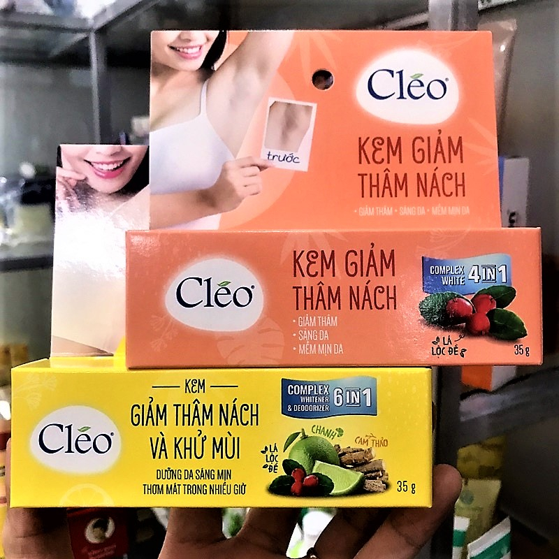 Kem Giảm Thâm Nách khử mùi , trắng da Cléo 35g giúp da dưới cánh tay mềm mịn, giảm thâm hiệu quả