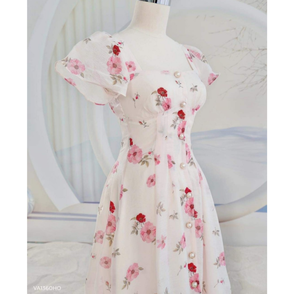 Váy Hoa Cổ Vuông Bigsize  VSHIRT
