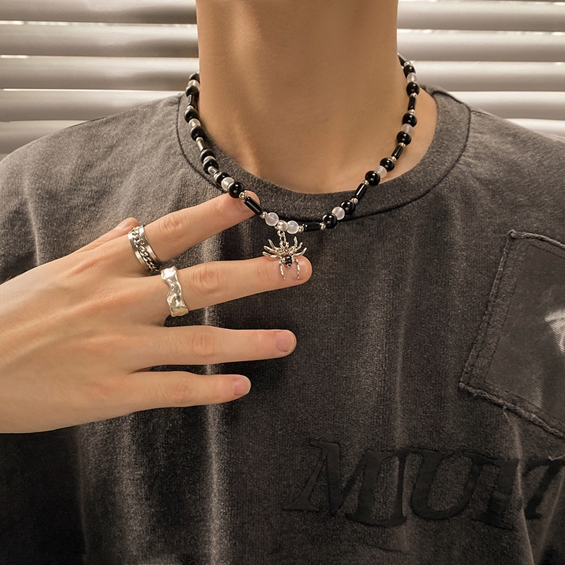 ⚡Vòng cổ mặt tròn đính hạt kim cương giả phong cách đường phố thích hợp cho nam và nữ