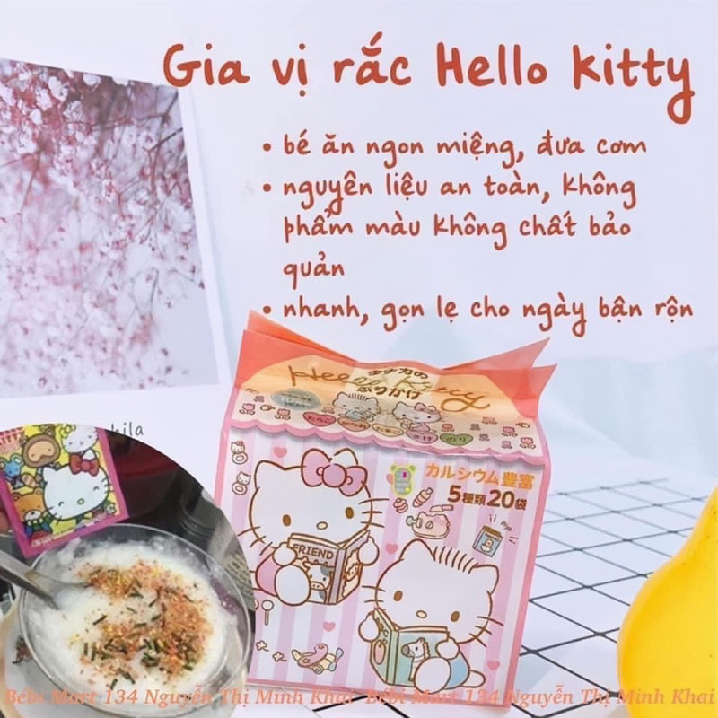Gia vị rắc cơm Hello Kitty Date 2024