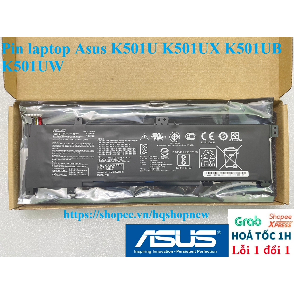 ⚡️Pin laptop Asus K501U K501UX K501UB K501UW