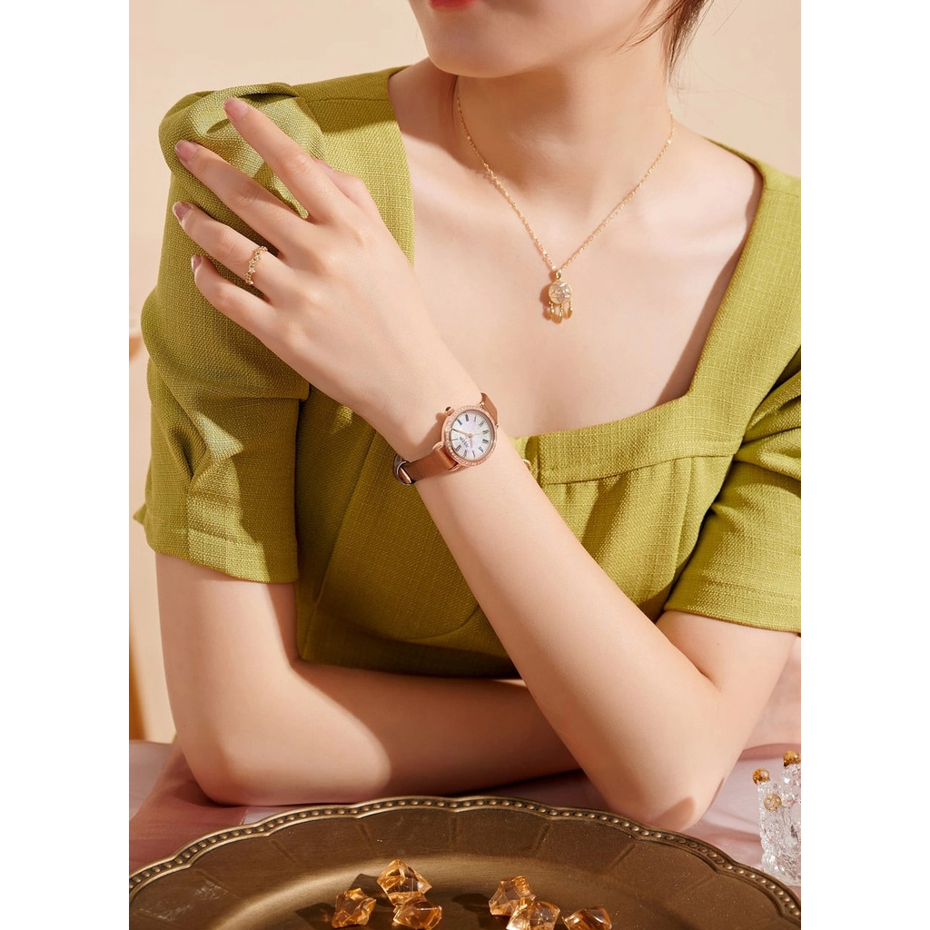 Đồng hồ nữ JA-1397 Julius Hàn Quốc dây da (nhiều màu)