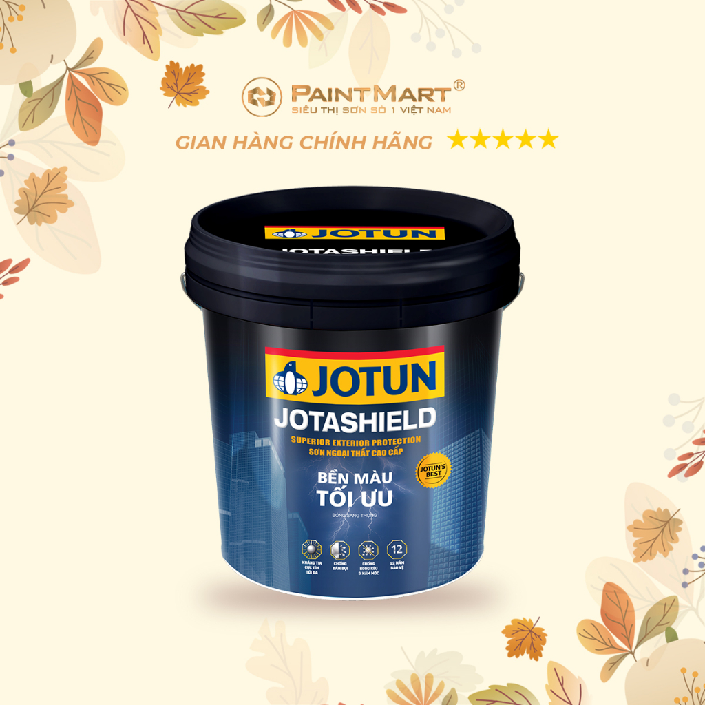 Sơn tường nhà JOTUN Jotashield 1L bền màu tối ưu (Sơn ngoại thất)