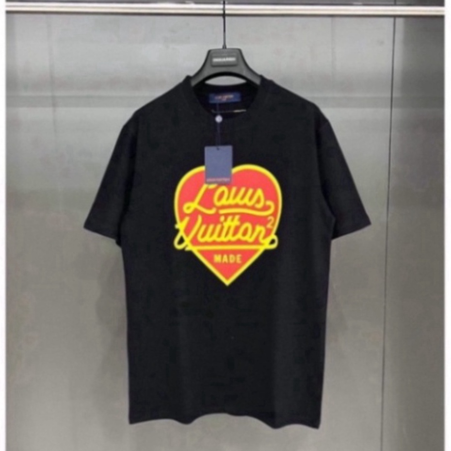 Áo thun nam nữ Louis Vuitton trái tim cổ tròn Áo Phông LV Trái Tim Siêu Bền Đẹp