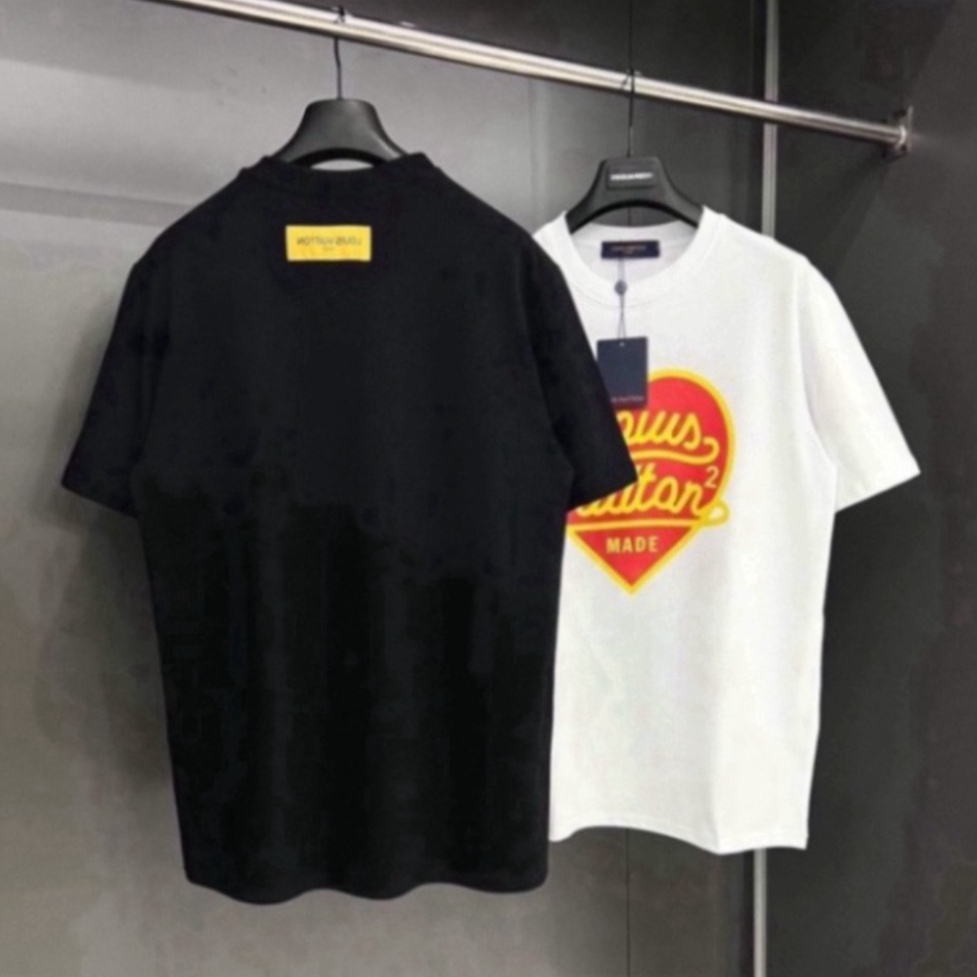 Áo thun nam nữ Louis Vuitton trái tim cổ tròn Áo Phông LV Trái Tim Siêu Bền Đẹp