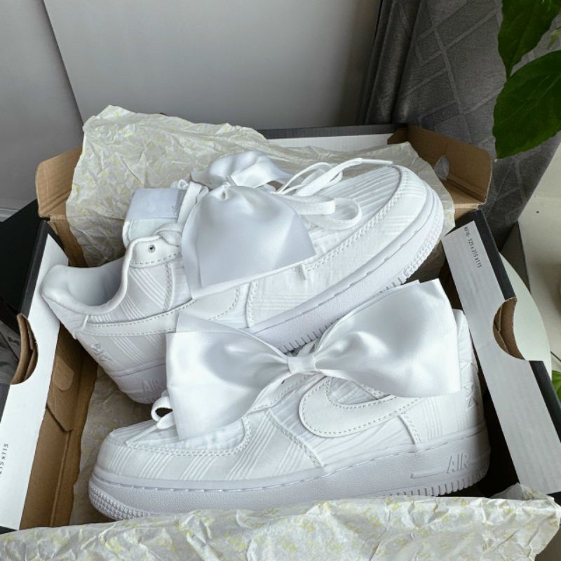 Shop  siêu phẩm giày AF1 NƠ TRẮNG . FULLBOX GIẤY GÓI . ẢNH THẬT DÀNH CHO NỮ.