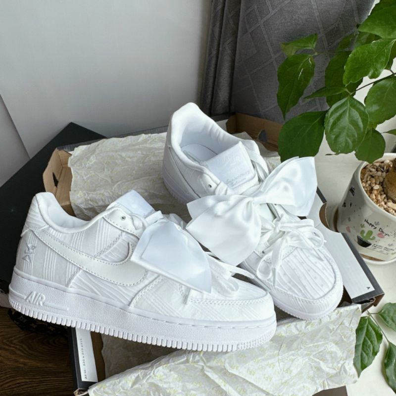 Shop  siêu phẩm giày AF1 NƠ TRẮNG . FULLBOX GIẤY GÓI . ẢNH THẬT DÀNH CHO NỮ.