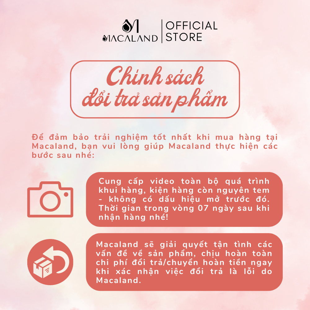 Body Mist đào Soft Spring MACALAND 20ml/100ml hương trái cây đào ngọt ngào tươi mát