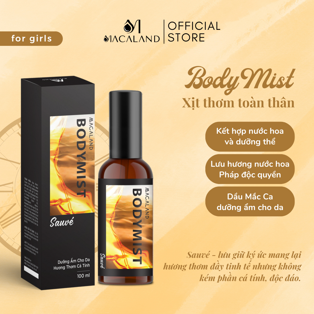 Body Mist MACALAND hương Sauve 35ml/100ml hương thơm trái cây hoa cỏ dễ chịu