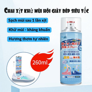 Xịt Khử Mùi Hôi Giày Dép Hôi Chân Tất Vớ Làm Thơm Tủ Giày Công Nghệ Nano Bạc Tiên Tiến Hiệu Quả