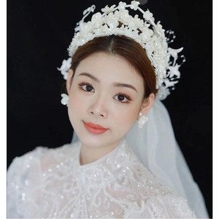 Bờm Hoa Đá Pha Lê Tặng Kèm Bông Tai