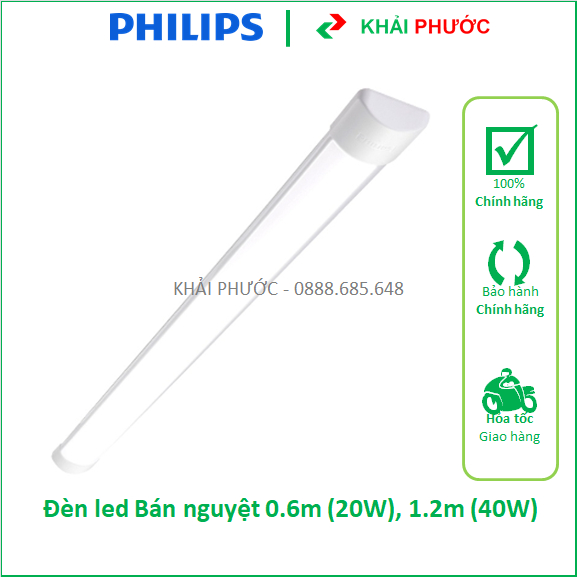 Đèn LED Bán Nguyệt BN001C LED20 LED40 3000/4000/6500K L600 L1200 PSU GM 0.6m 1.2m 0.6 1.2 mét 20W 40