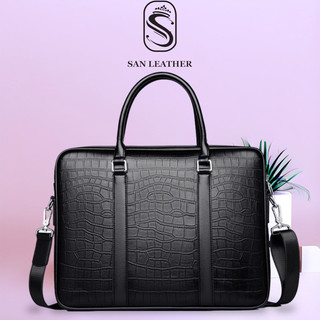 Cặp Da FSD 0400 Cao Cấp.Túi Da Công Sở Vân Cá Sấu(San Leather)