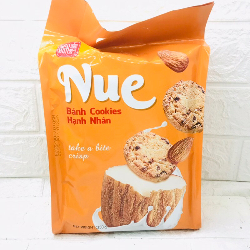 Bánh Nougat NUE GÓI 250G - MatCha - Sữa/ Hạnh Nhân/ Óc Chó/ Hạt điều