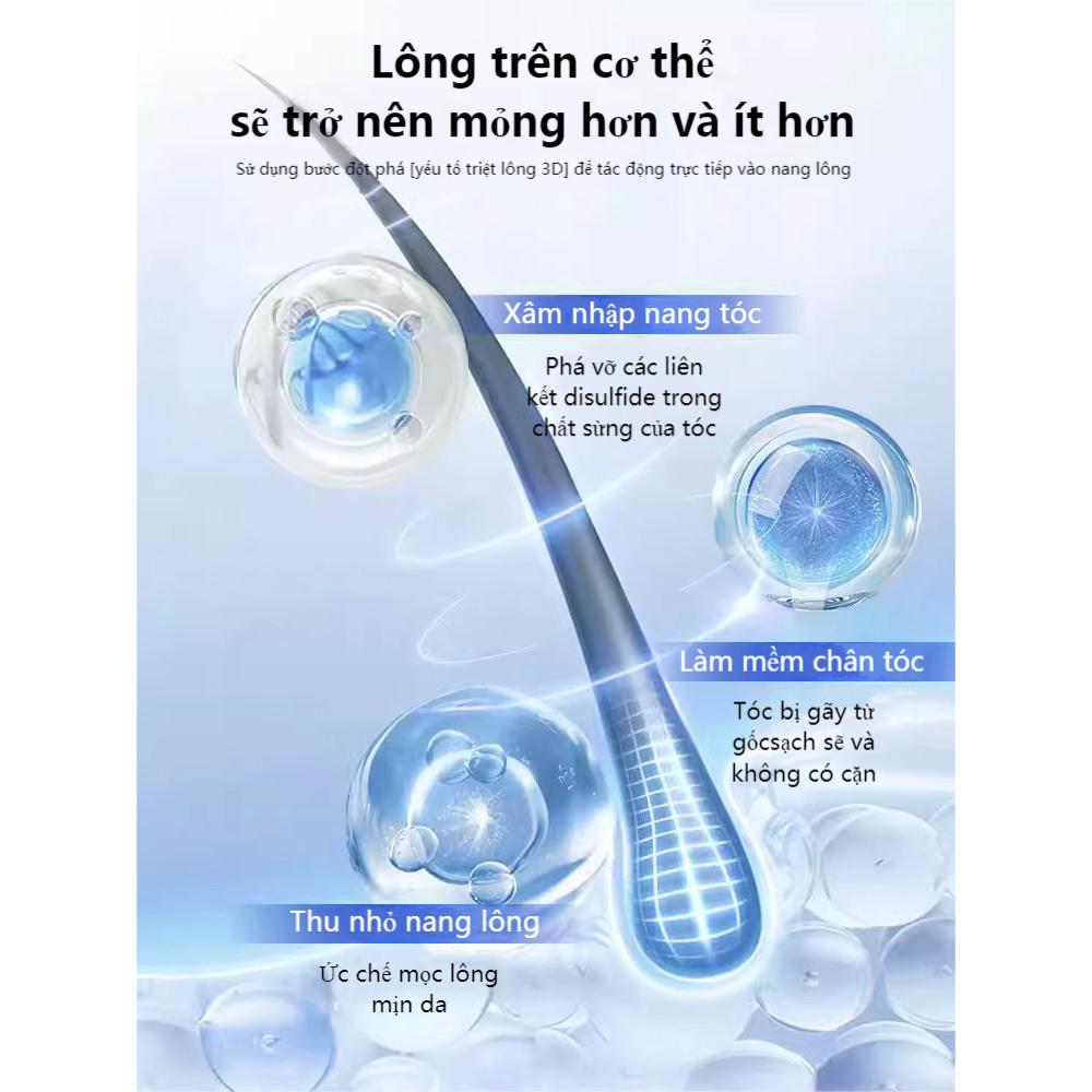 Kem tẩy lông/gell tẩy lông tay chân và kem dưỡng tẩy lông/tẩy lông vùng bikini