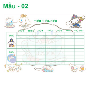 Thời Khóa Biểu Cinnamorol ( 13 mẫu khác nhau)