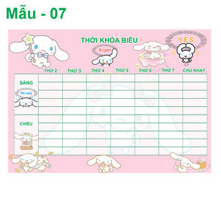 Thời Khóa Biểu Cinnamorol ( 13 mẫu khác nhau)