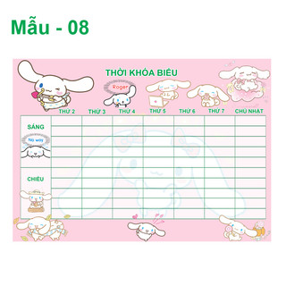 Thời Khóa Biểu Cinnamorol ( 13 mẫu khác nhau)