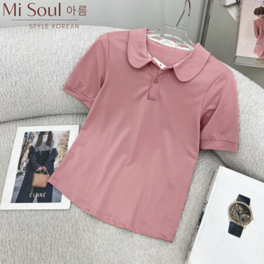 Áo Polo Nữ BigSize Misoul,Áo Thun Tăm Nữ BigSize Cộc Tay 197 | BigBuy360 - bigbuy360.vn