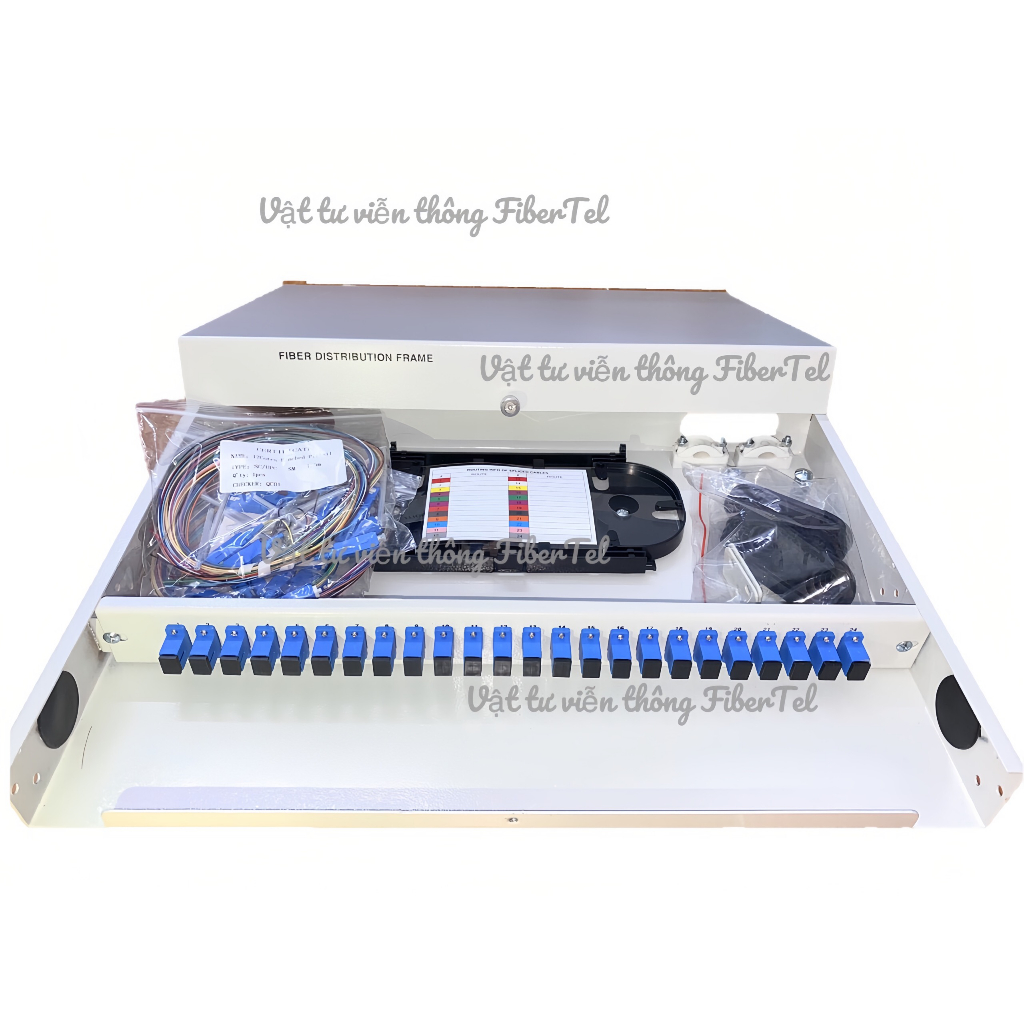 ODF 24Fo indoor sắt (single mode, simplex Full phụ kiện)