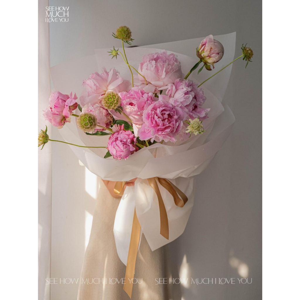 Giấy gói hoa Bóng mờ 1 mặt trơn 60cm x 60cm 20 tờ - phụ kiện làm hoa, handmade