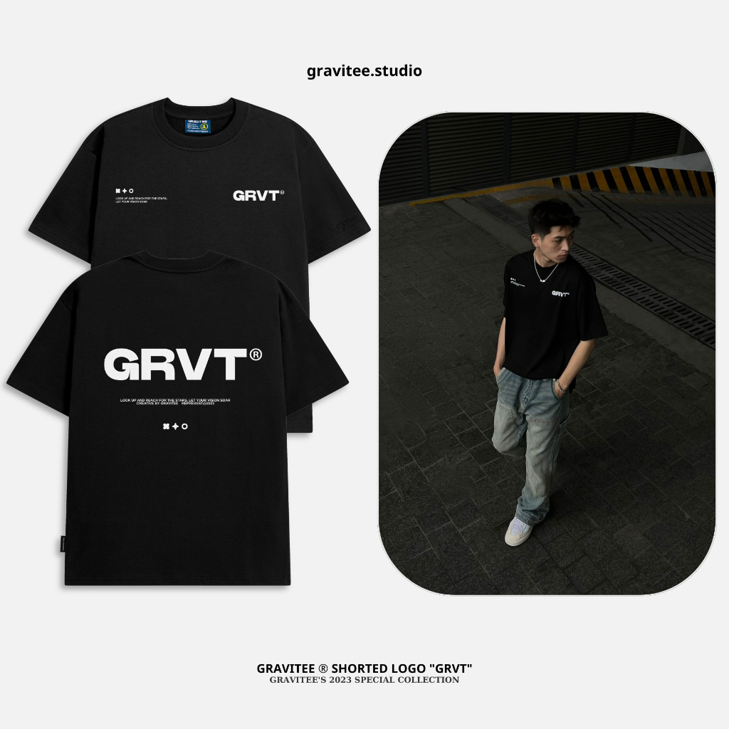 Áo thun Unisex Gravitee Shorted Logo "GRVT"