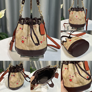 Túi C0ach Mini Dempsey Bucket da thật