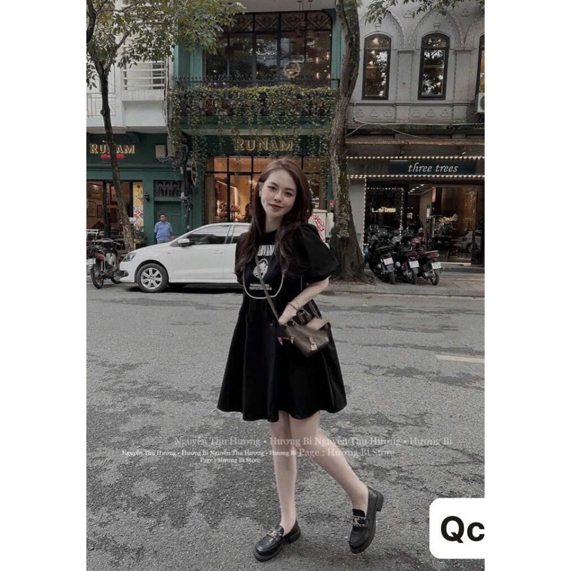 Đầm suông tay bí, hàng QC cao cấp