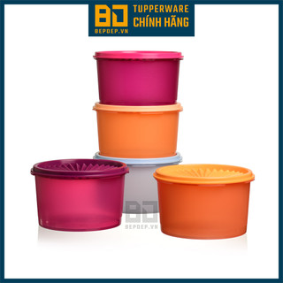  Bộ hộp bảo quản thực phẩm Tupperware Midi Deco 1L - Hộp nhựa có nắp kín khí kín nước đa dụng màu đẹp 